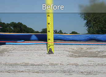 Before leveling Scottsdale roadway with PolyLevel®