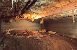 Before view of dirt Crawl Space in Phoenix