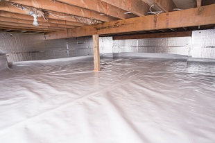 crawl space vapor barrier in Payson installed by our contractors