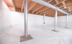 Crawl space structural support jacks installed in Goodyear