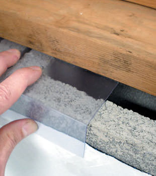 Block wall clear covering for wet crawl spaces in Prescott