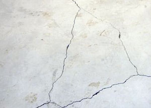 cracks in a slab floor consistent with slab heave in Lake Havasu City.