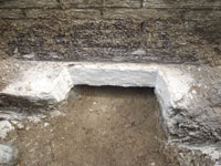 Preparing a foundation footing for helical pier installation in Chandler