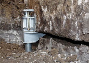 A properly installed foundation push pier system in Tucson repaired by our foundation contractors.